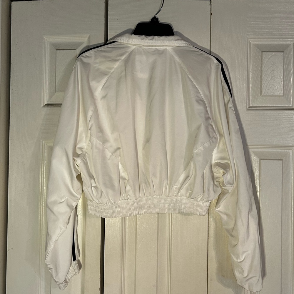Lovetree Cropped White Windbreaker
